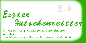 eszter hutschenreitter business card